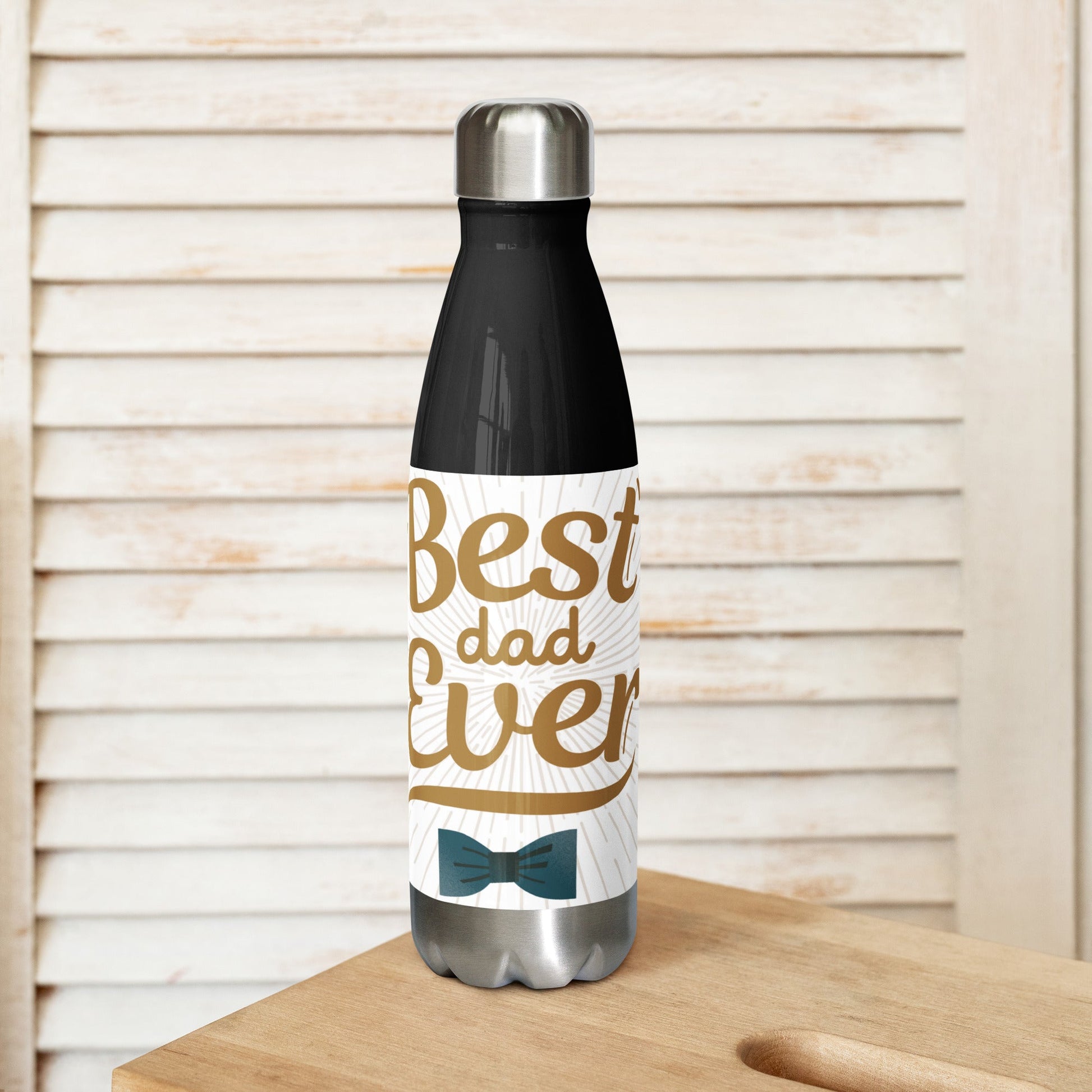 Fathers Best Dad Ever 3 Stainless steel water bottle Unique Drinkware Dreams