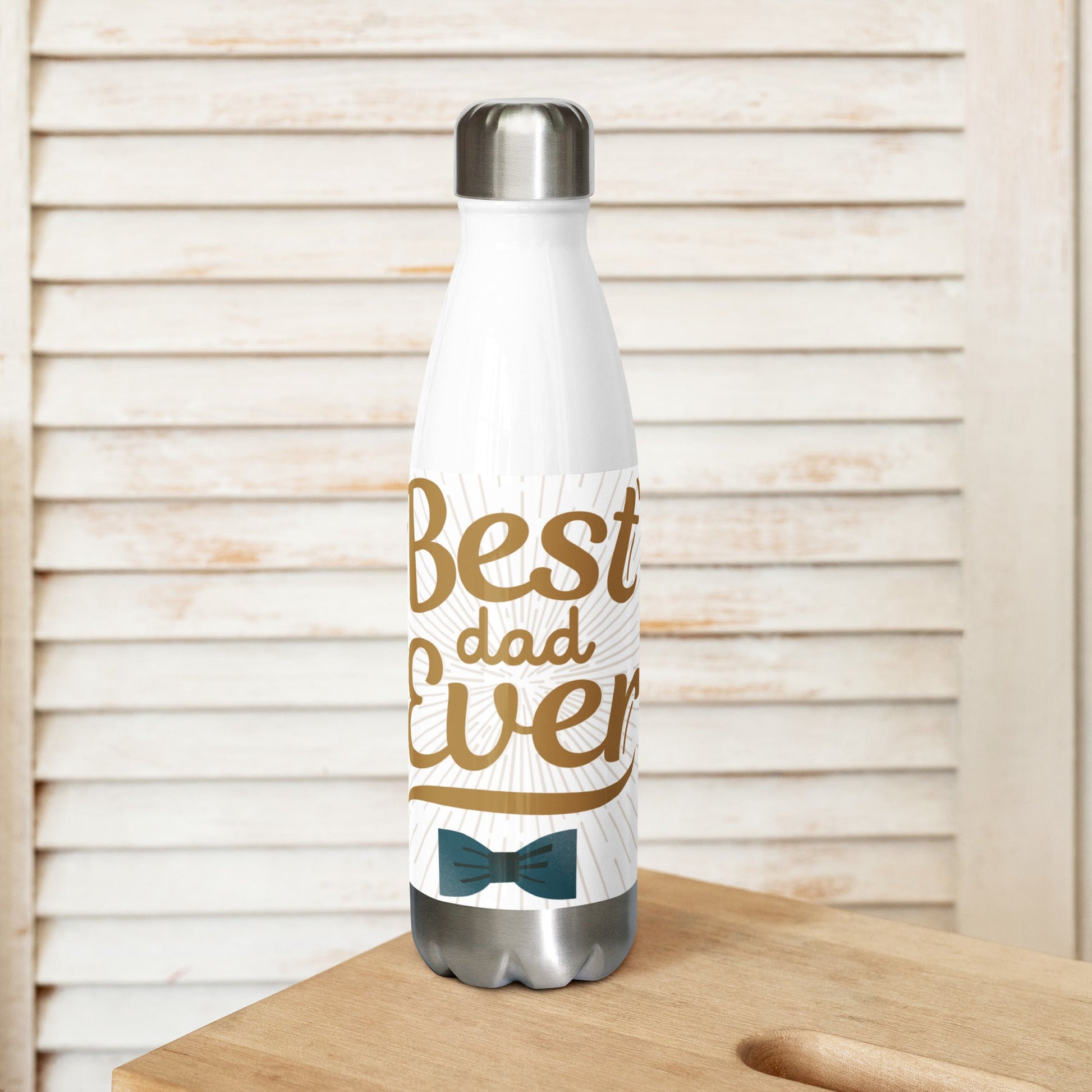 Fathers Best Dad Ever 3 Stainless steel water bottle Unique Drinkware Dreams