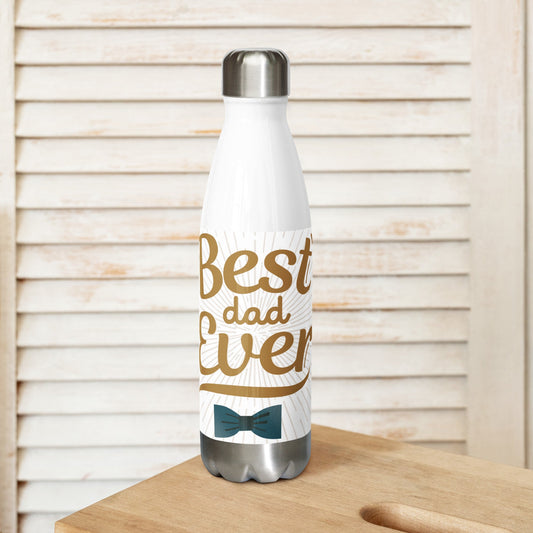 Fathers Best Dad Ever 3 Stainless steel water bottle Unique Drinkware Dreams