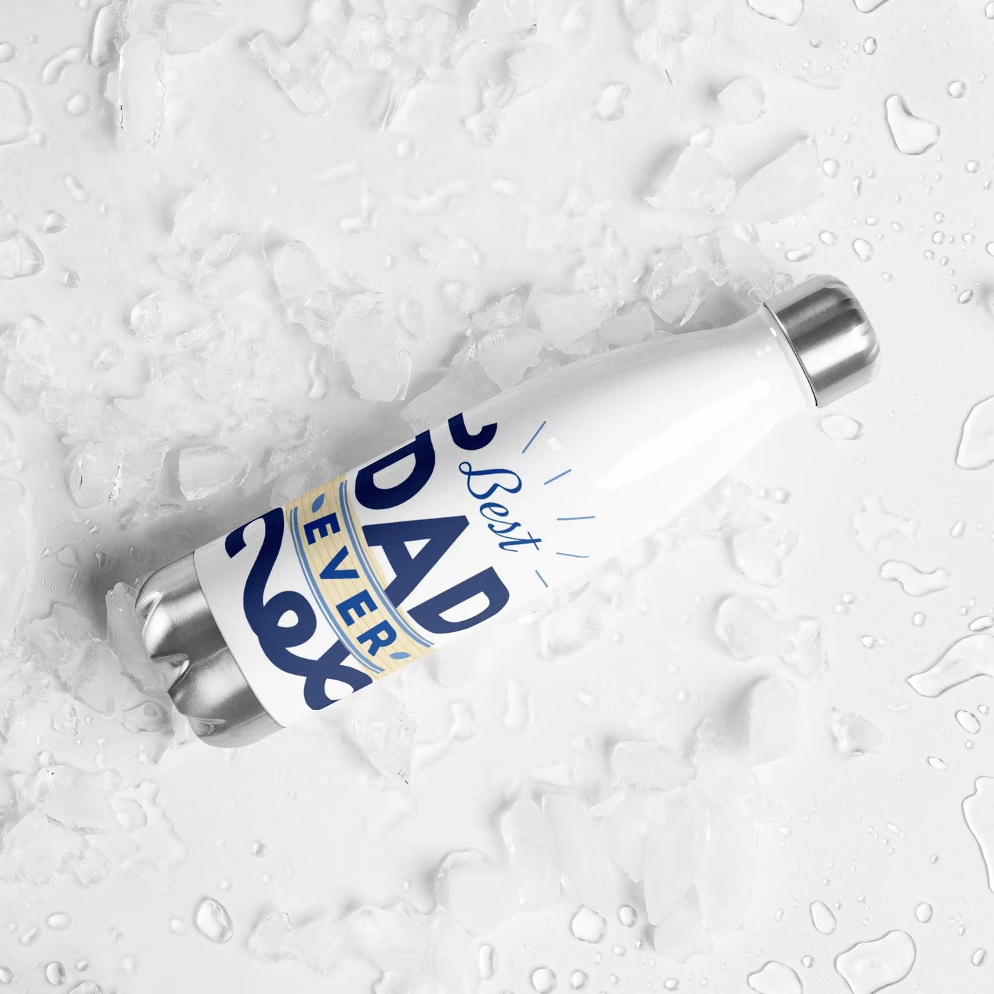 Fathers Day Best Dad Ever 2 Stainless steel water bottle Unique Drinkware Dreams