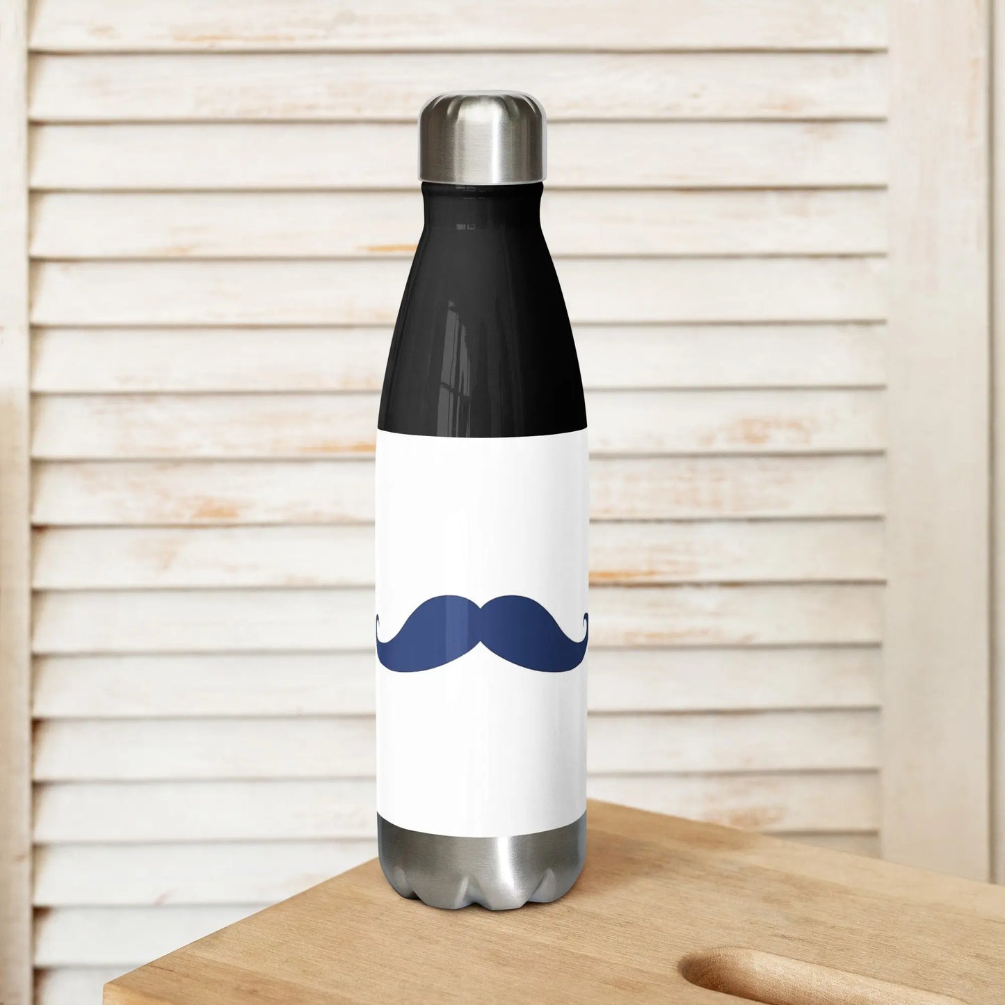 Fathers Day Moustache Stainless steel water bottle Unique Drinkware Dreams
