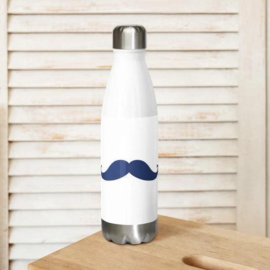 Fathers Day Moustache Stainless steel water bottle Unique Drinkware Dreams