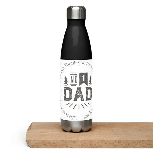 Fathers Number One Dad Stainless steel water bottle Unique Drinkware Dreams