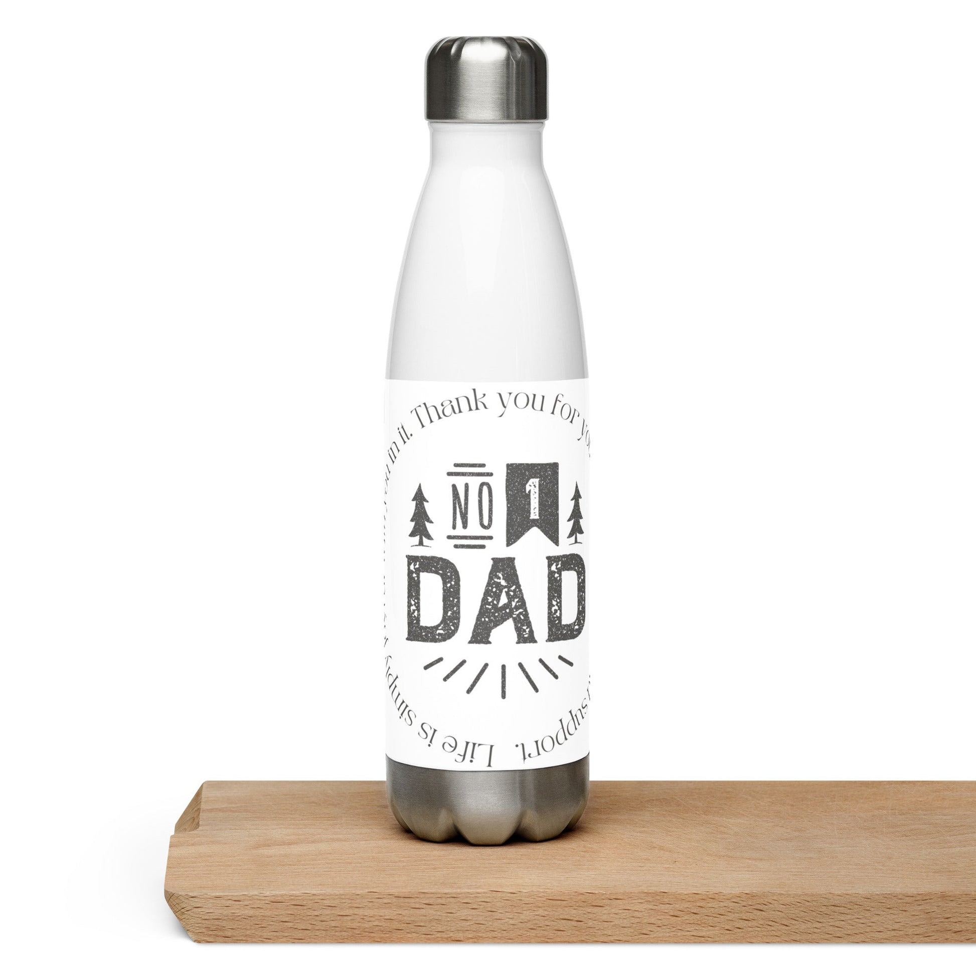 Fathers Number One Dad Stainless steel water bottle Unique Drinkware Dreams