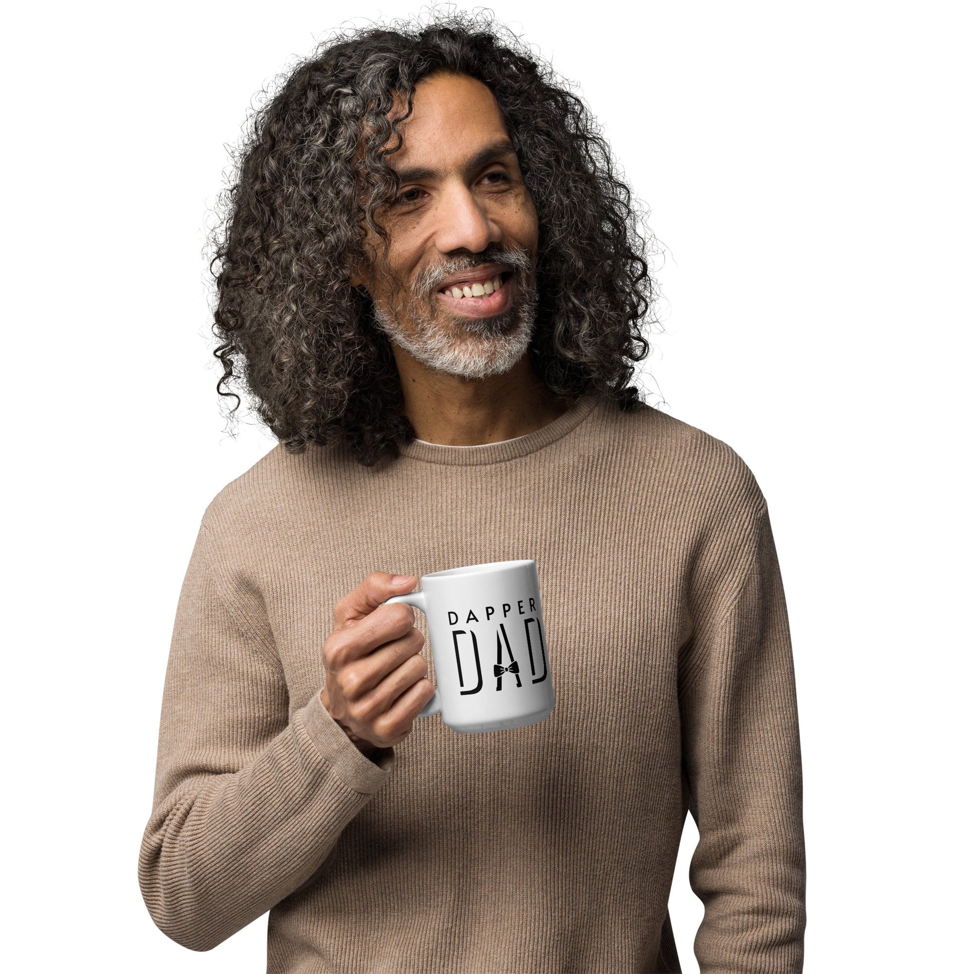 Fathers Super Dad White glossy mug Unique Drinkware Dreams