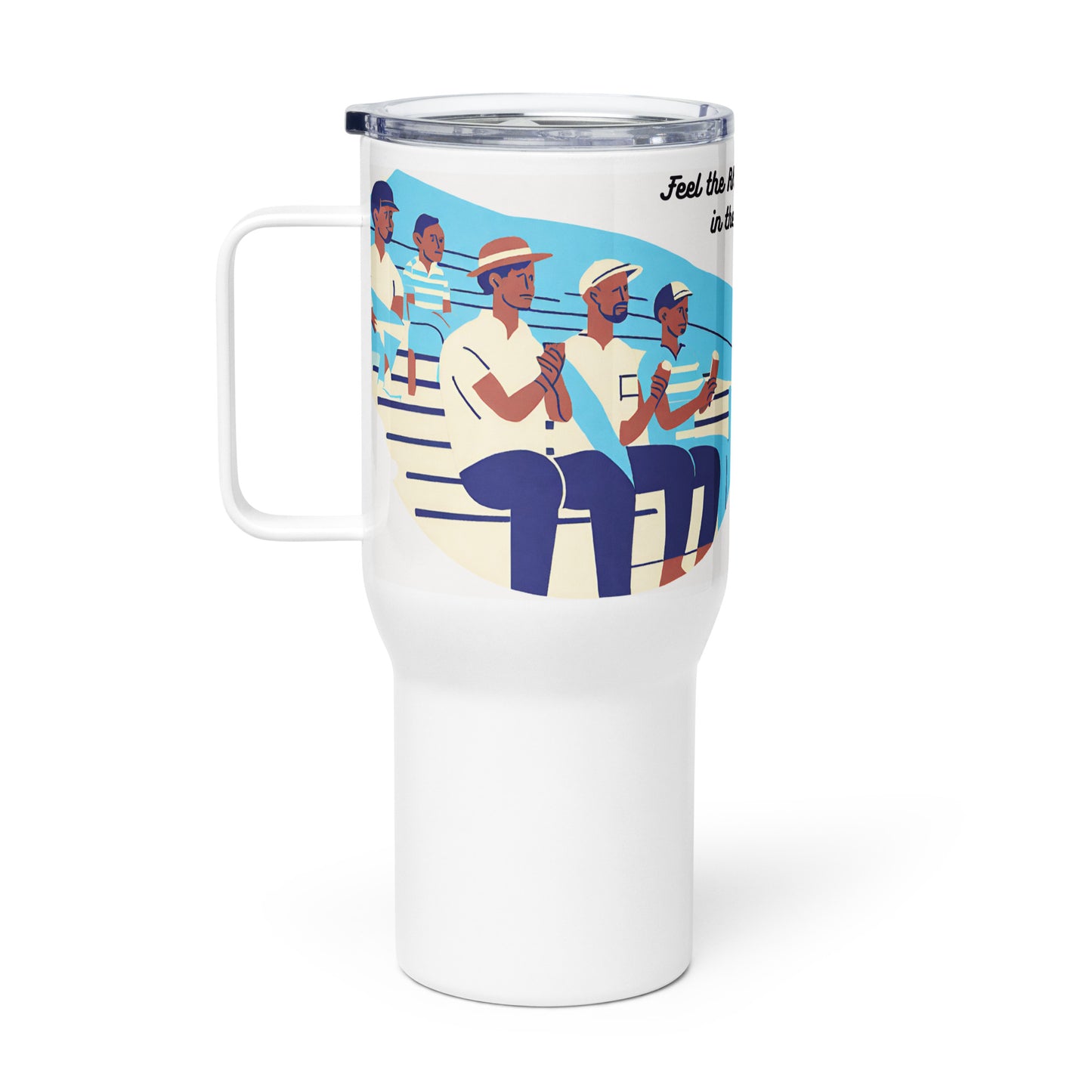 Feel the Rhythm of Cricket in the Caribbean Travel mug with a handle Unique Drinkware Dreams