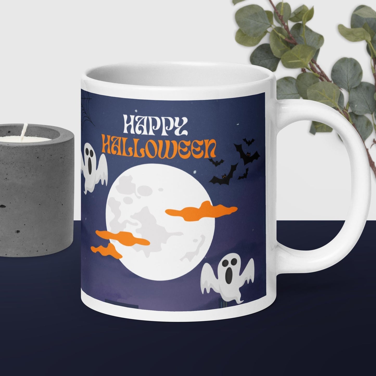 Halloween Ghosts Night White glossy mug Unique Drinkware Dreams