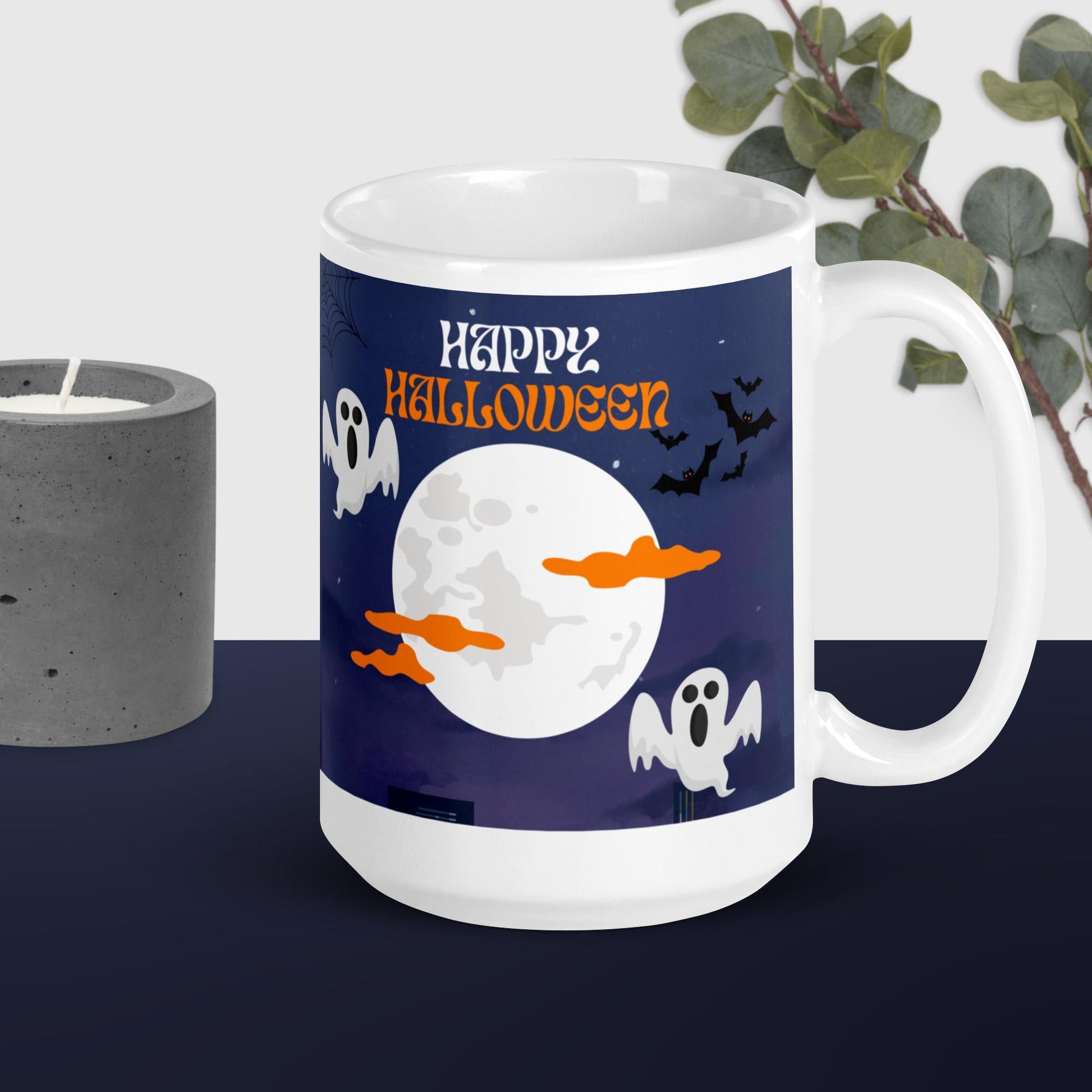 Halloween Ghosts Night White glossy mug Unique Drinkware Dreams