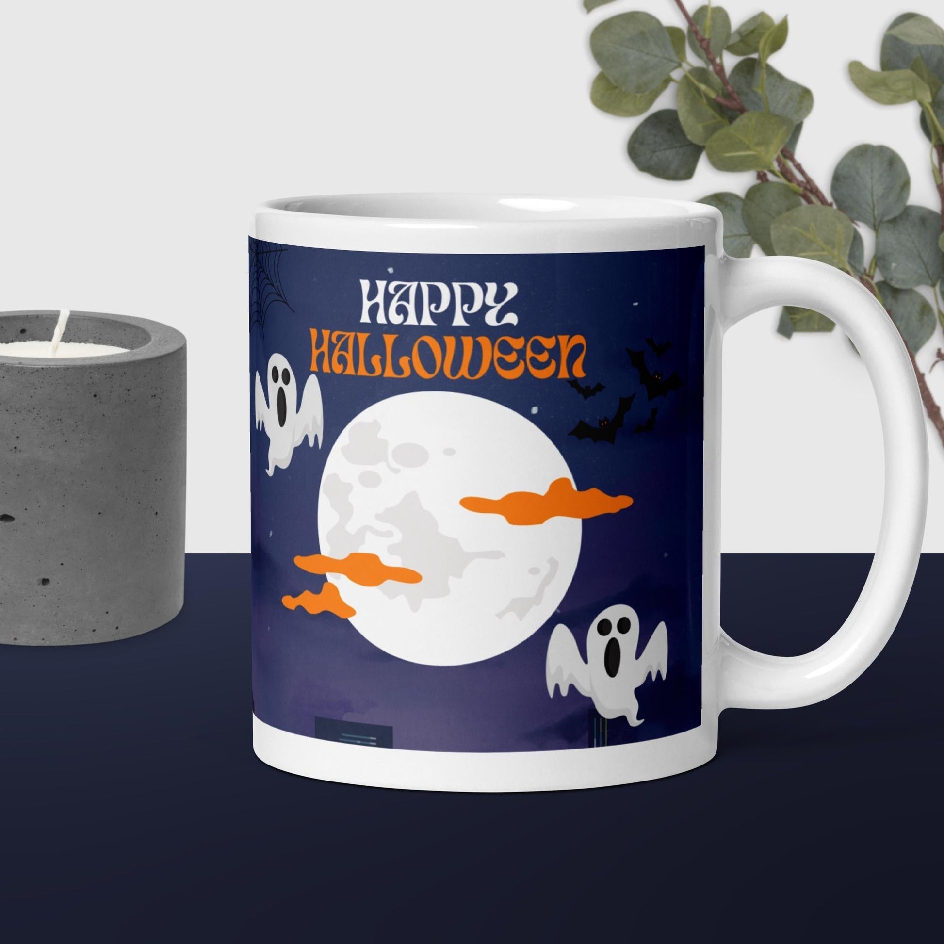 Halloween Ghosts Night White glossy mug Unique Drinkware Dreams