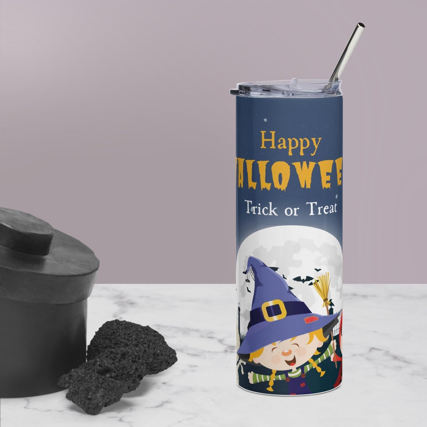 Halloween Trick or Treat Stainless steel tumbler Unique Drinkware Dreams