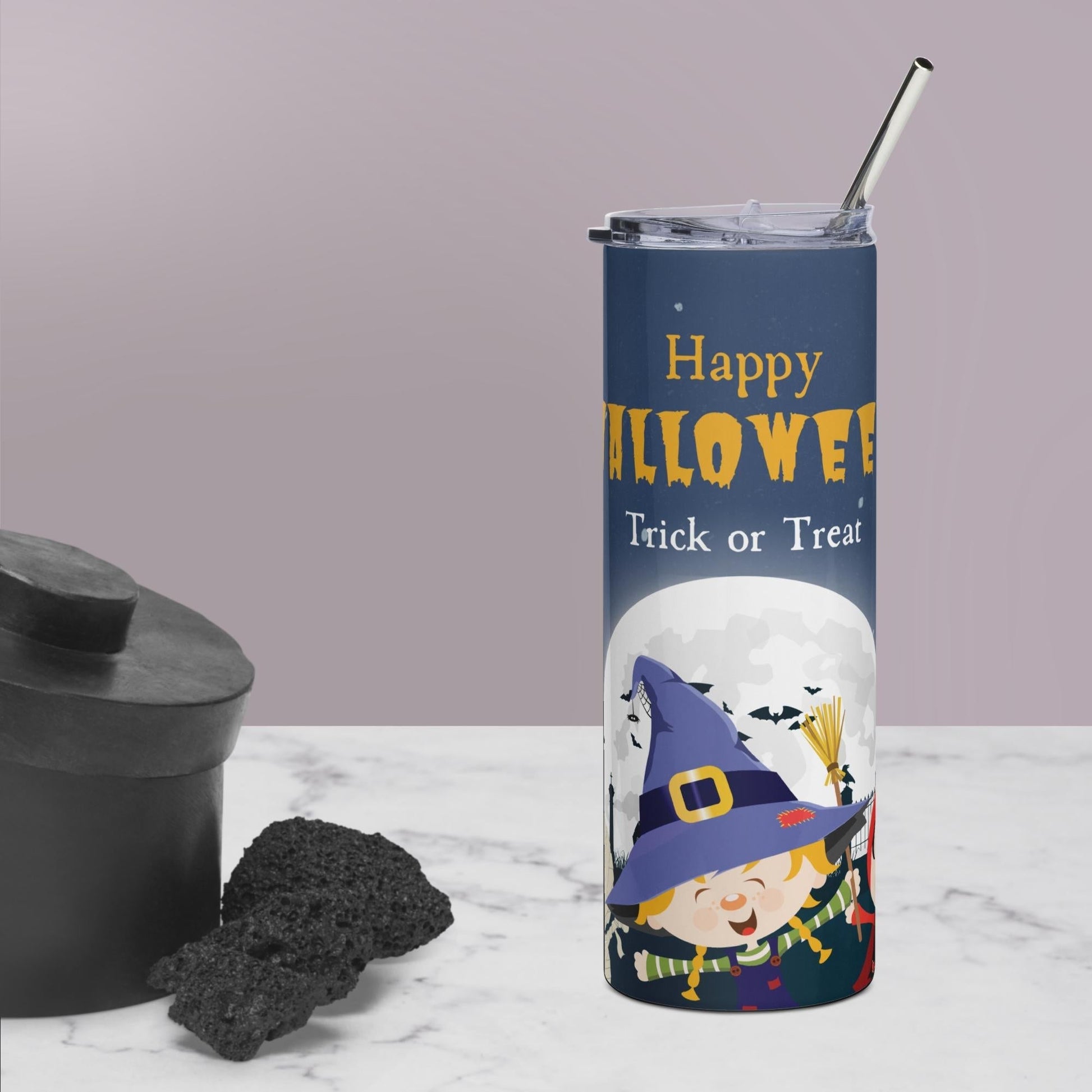 Halloween Trick or Treat Stainless steel tumbler Unique Drinkware Dreams