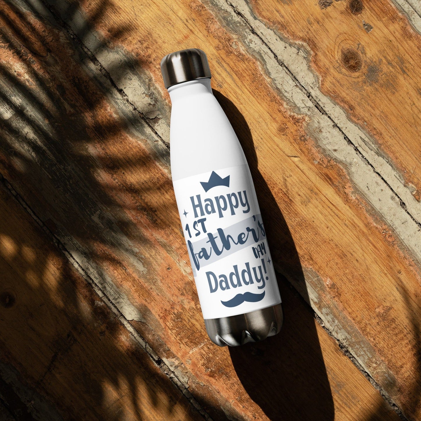 Happy 1st Fathers Day Stainless steel water bottle Unique Drinkware Dreams