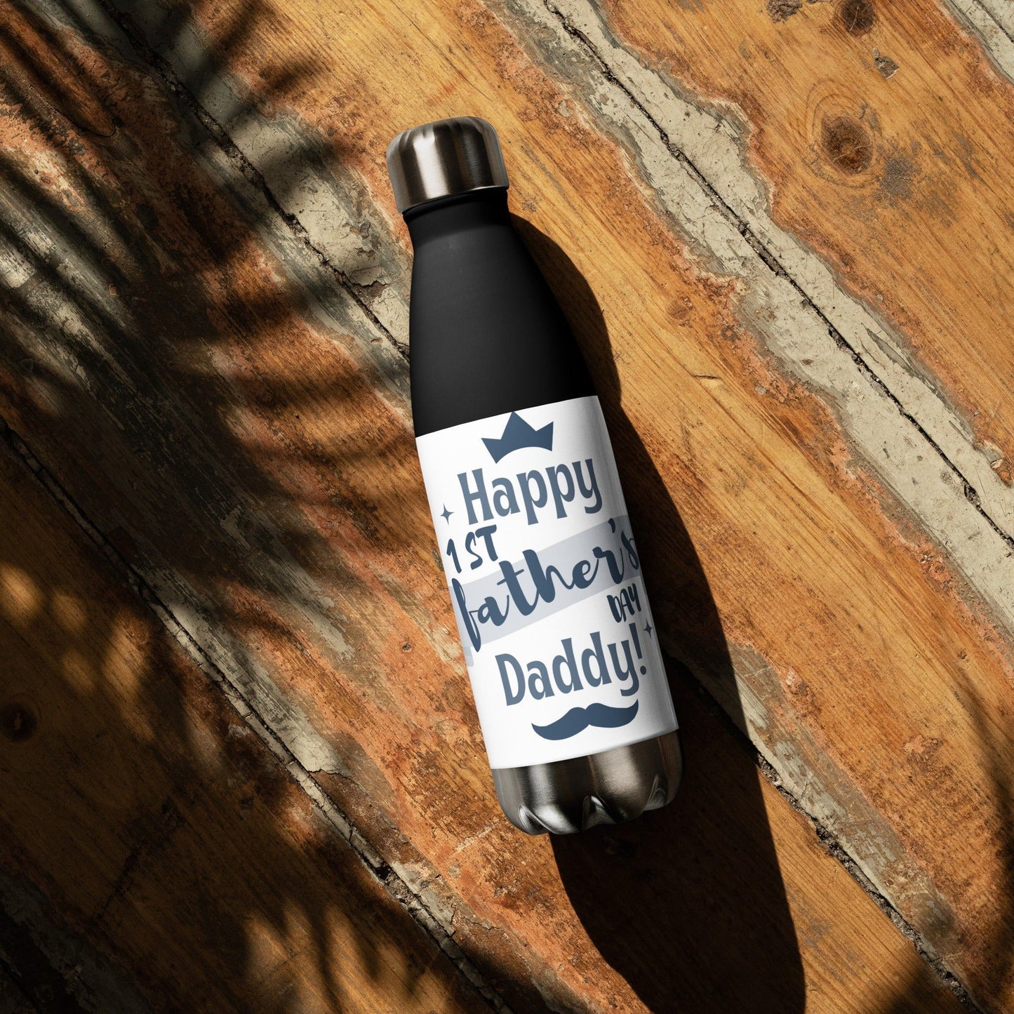 Happy 1st Fathers Day Stainless steel water bottle Unique Drinkware Dreams