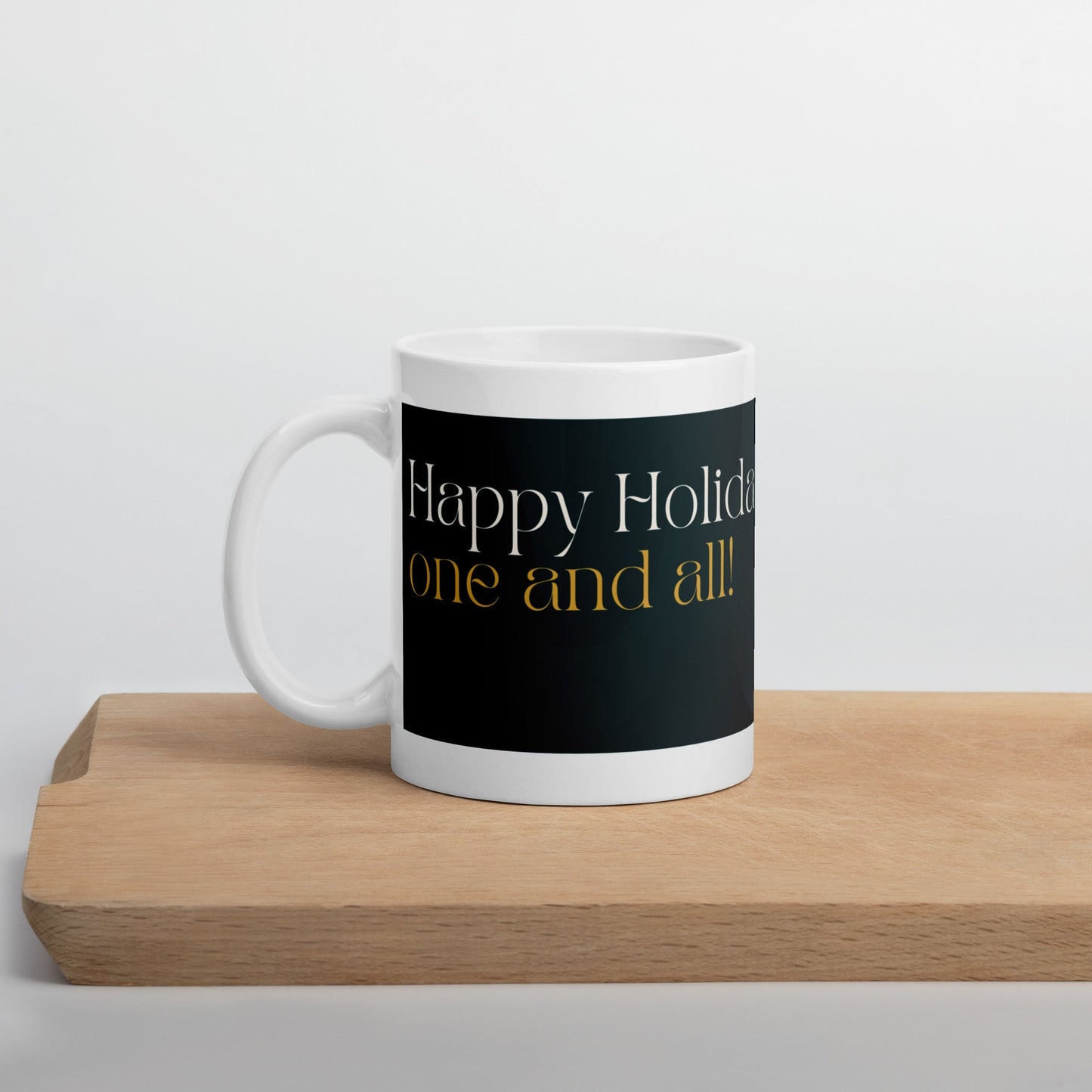 Happy Holidays White glossy mug Unique Drinkware Dreams