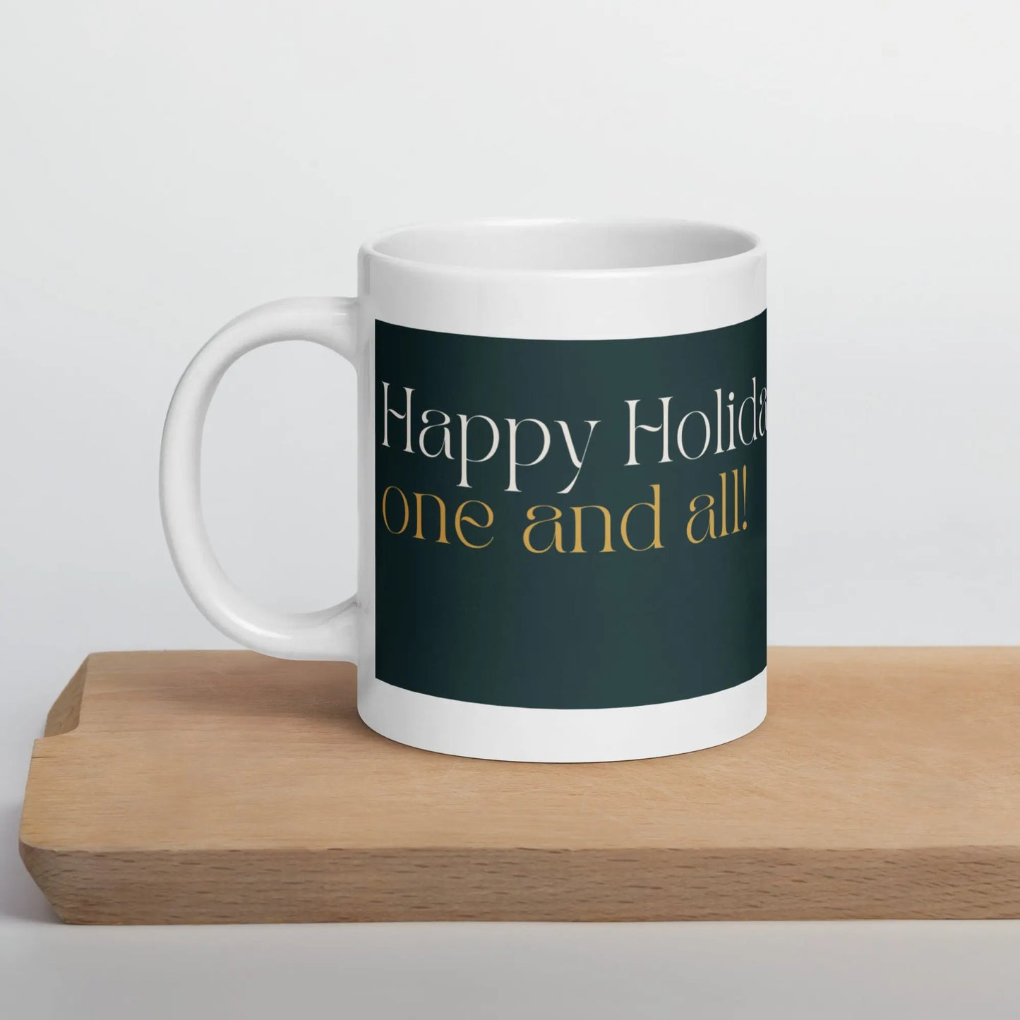 Happy Holidays White glossy mug Unique Drinkware Dreams