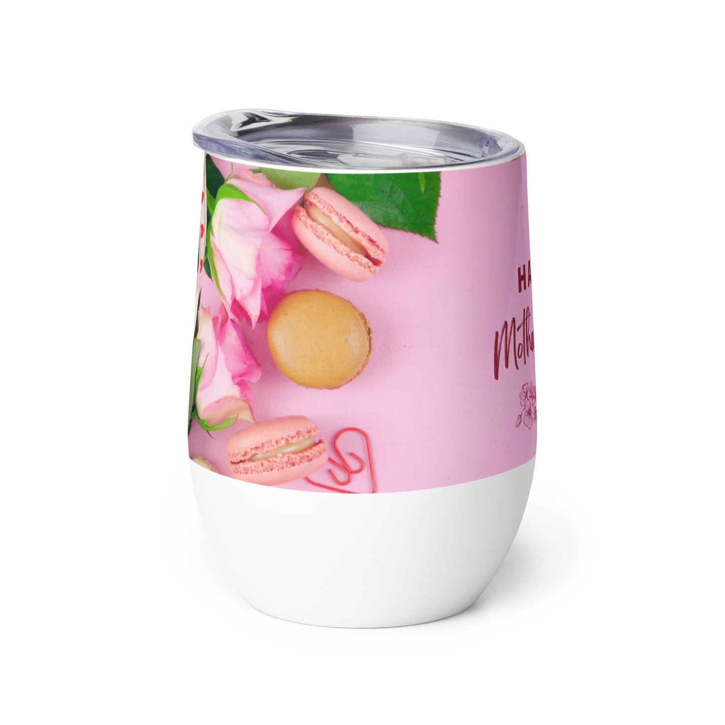 Happy Mother's Day 'Flowers and Macaroons' Tumbler Unique Drinkware Dreams