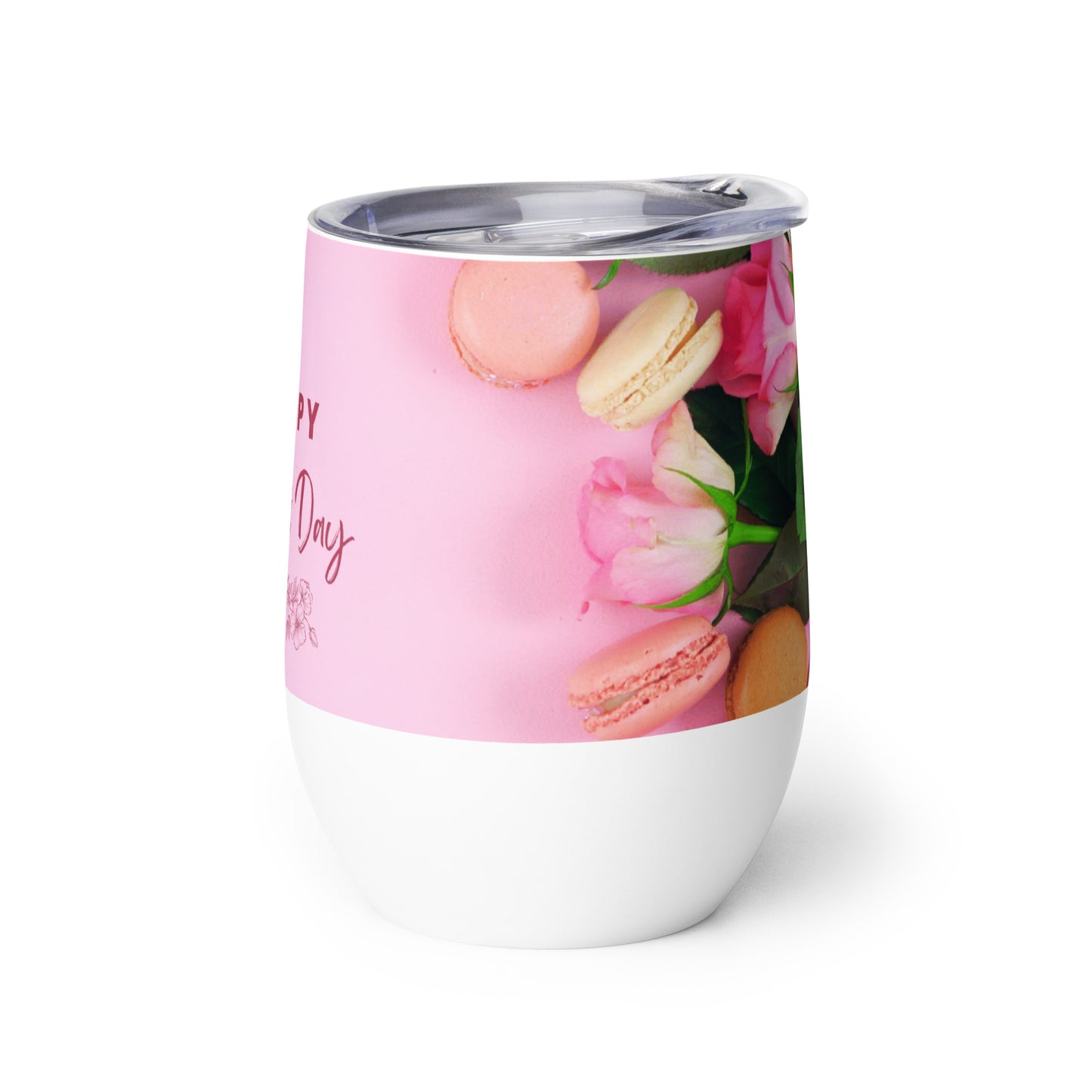 Happy Mother's Day 'Flowers and Macaroons' Tumbler Unique Drinkware Dreams