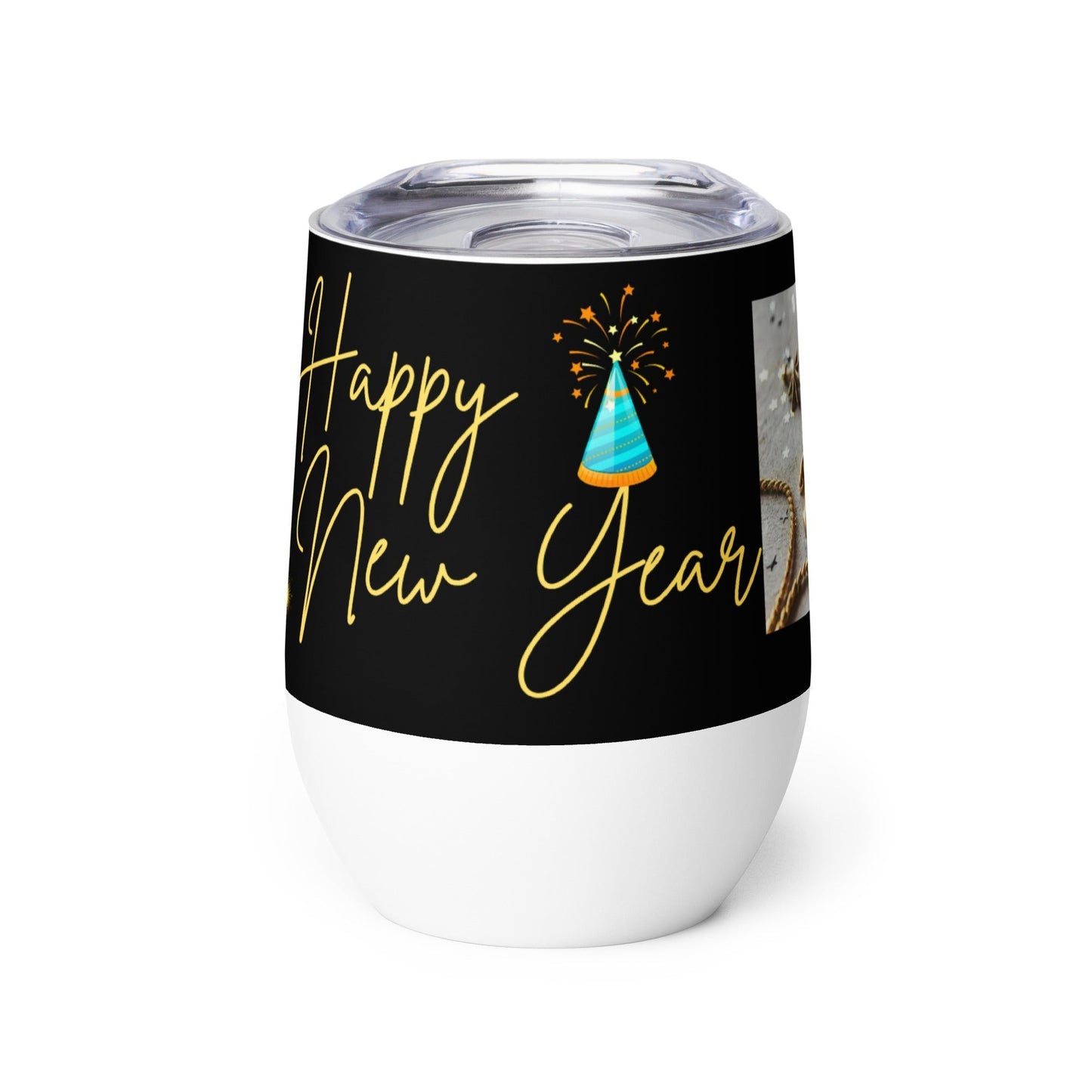 Happy New Year 20-- Wine tumbler Unique Drinkware Dreams