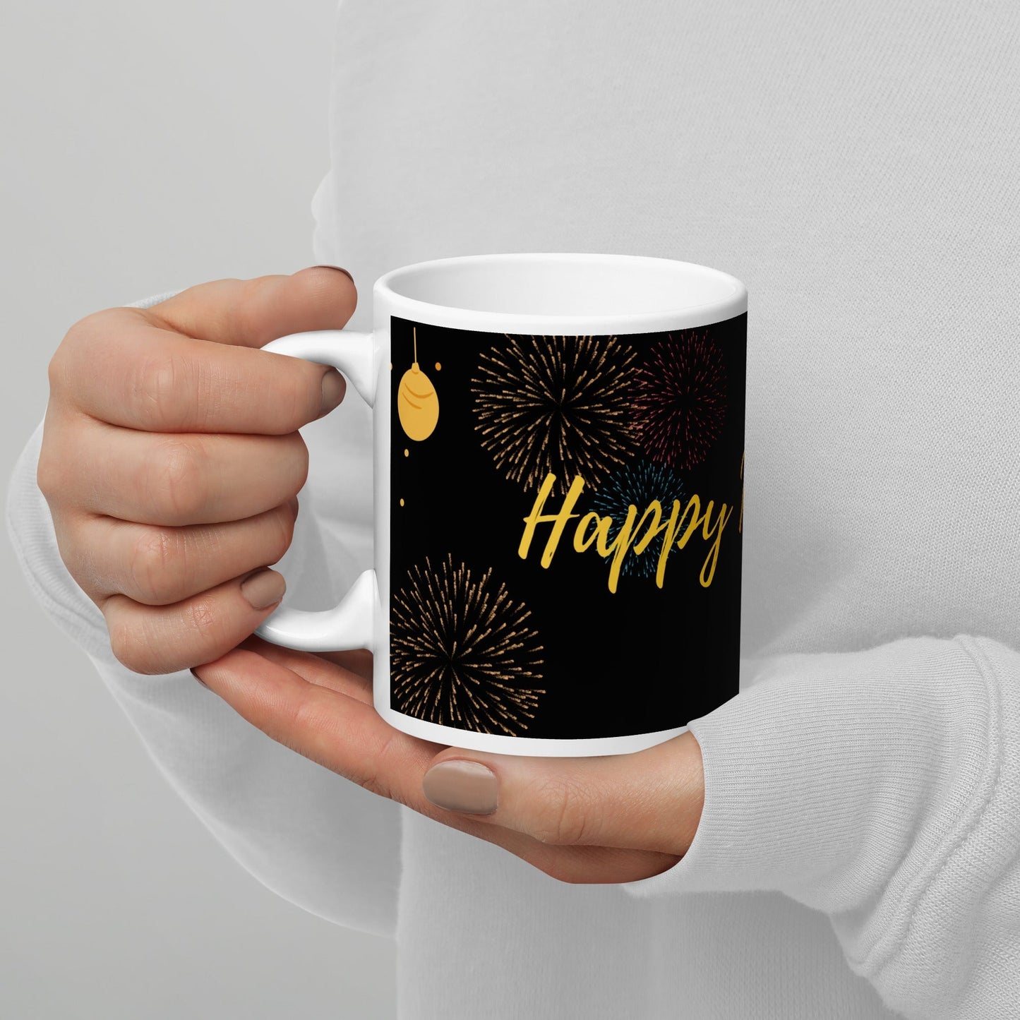 Happy New Years White glossy mug Unique Drinkware Dreams