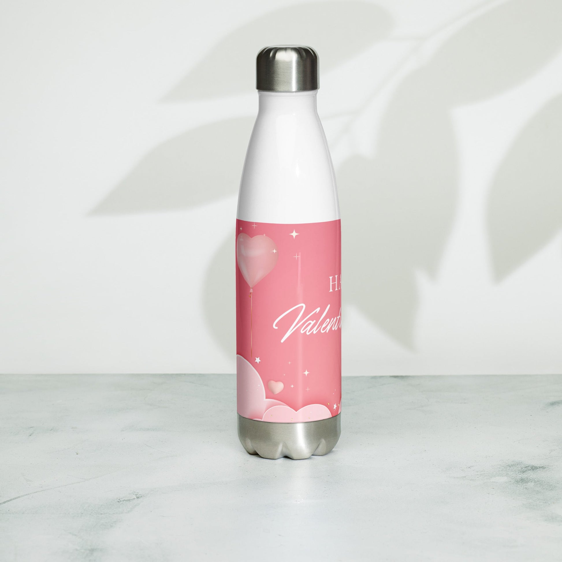 Happy Valentines Day Pink Theme Stainless steel water bottle Unique Drinkware Dreams