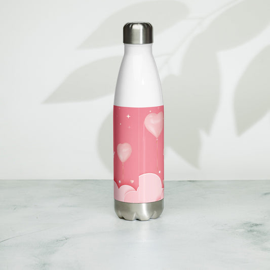 Happy Valentines Day Pink Theme Stainless steel water bottle Unique Drinkware Dreams