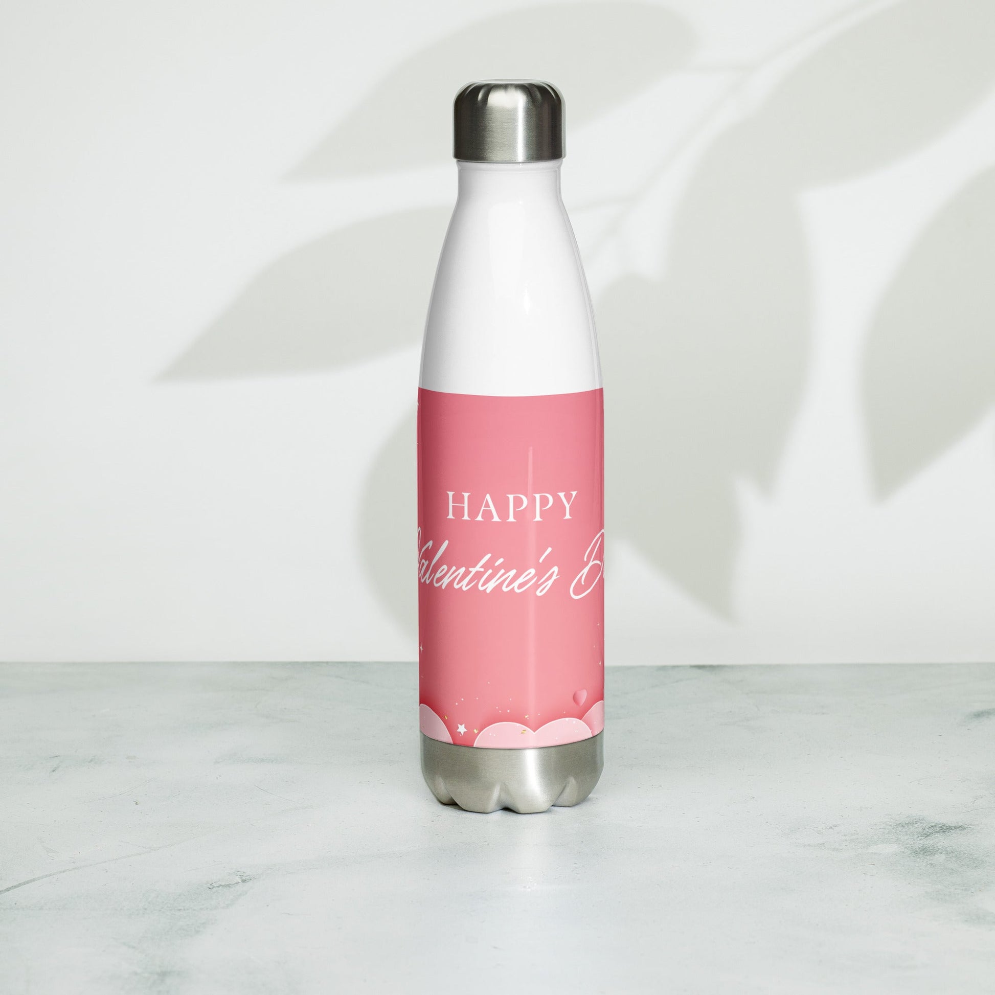 Happy Valentines Day Pink Theme Stainless steel water bottle Unique Drinkware Dreams