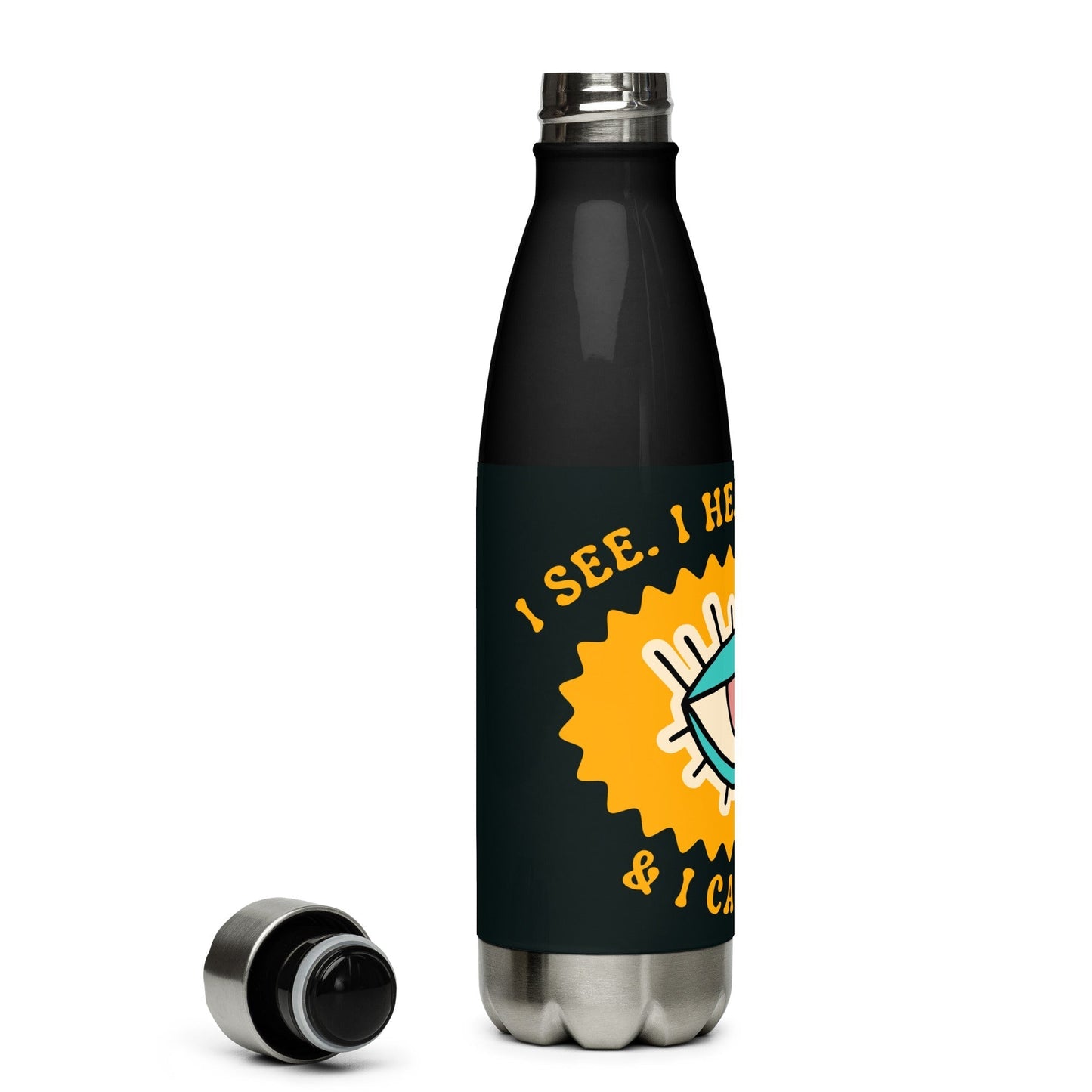 Inspirational 'I See. I know. I hear. I can do it. Stainless steel water bottle Unique Drinkware Dreams