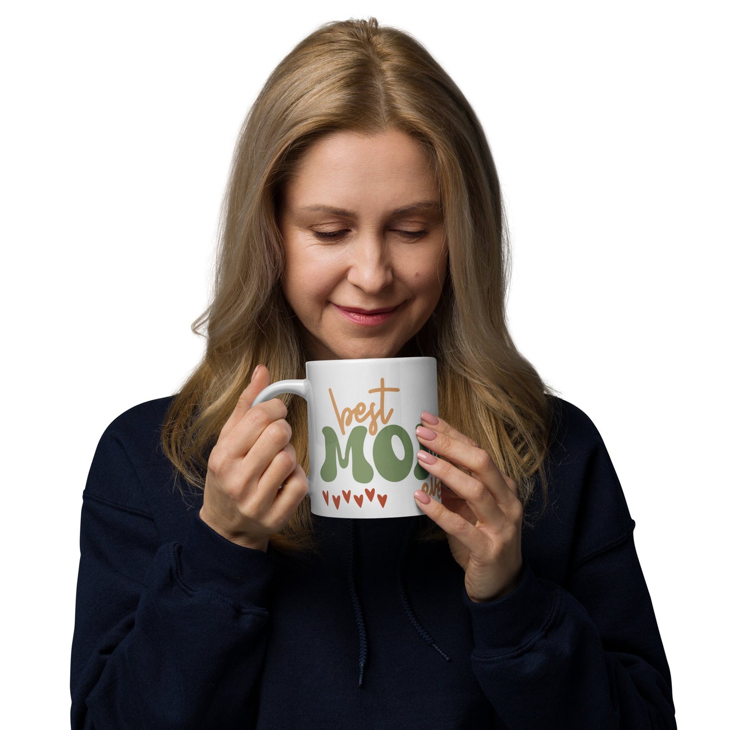 Mothers Best Mom Ever White glossy mug Unique Drinkware Dreams