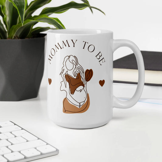 Mothers Day Mommy To Be White glossy mug Unique Drinkware Dreams