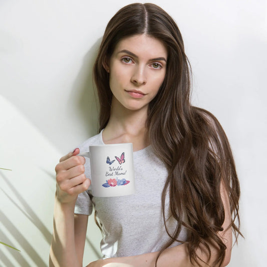 Mothers Day World's Best Mama White glossy mug Unique Drinkware Dreams