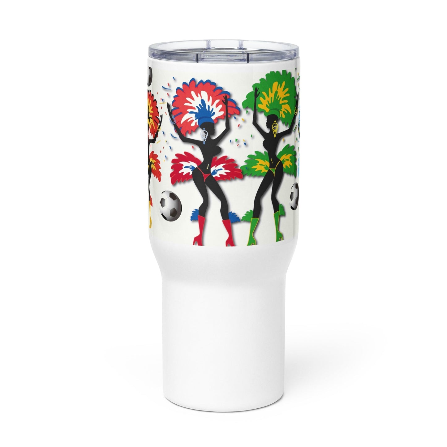 Rio de Janeiro Carnival Salsa Dancers Travel mug with a handle Unique Drinkware Dreams