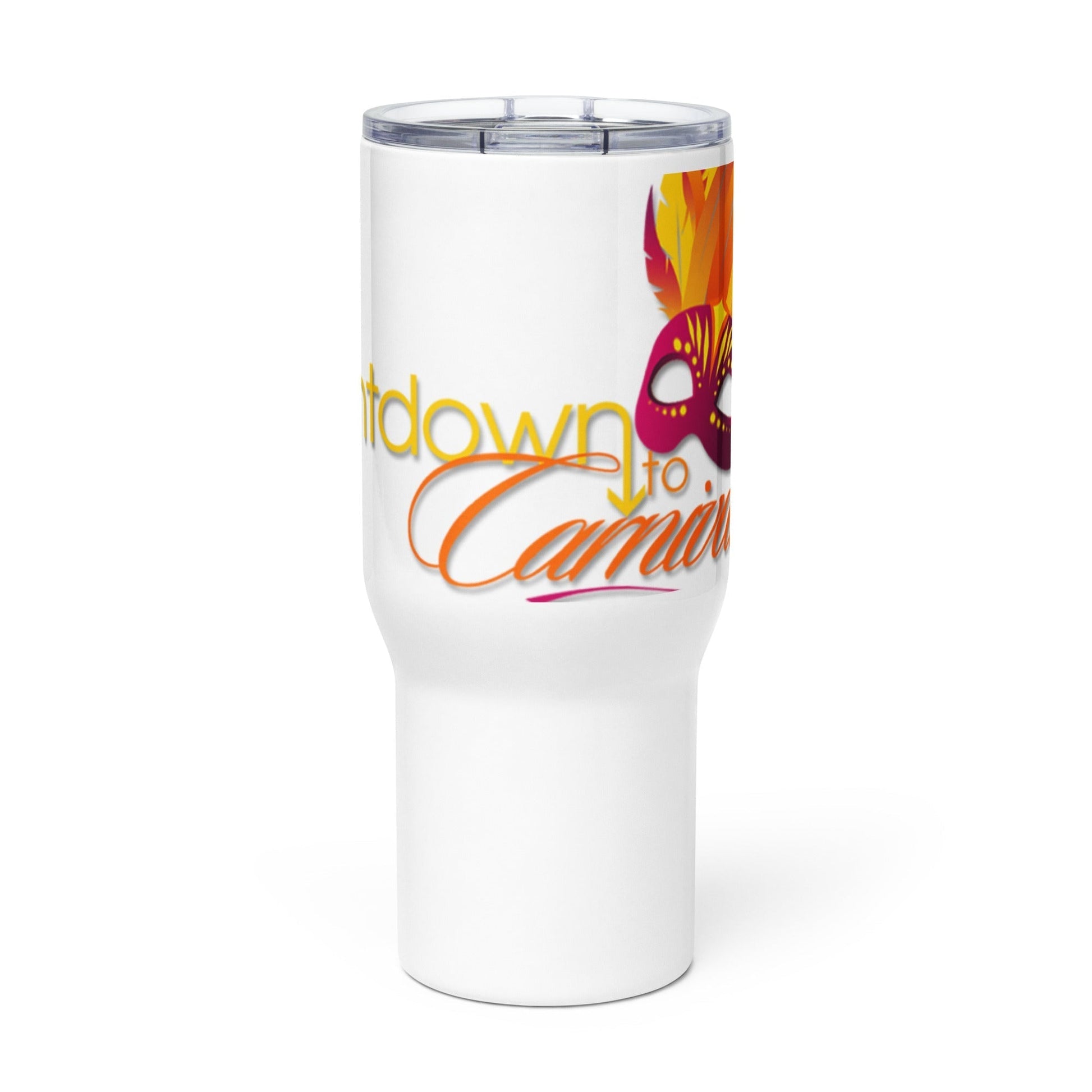 Trinidad Carnival Countdown Travel Mug with handle Unique Drinkware Dreams