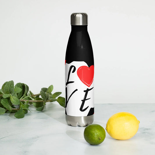 Valentines Day L O V E Stainless steel water bottle Unique Drinkware Dreams