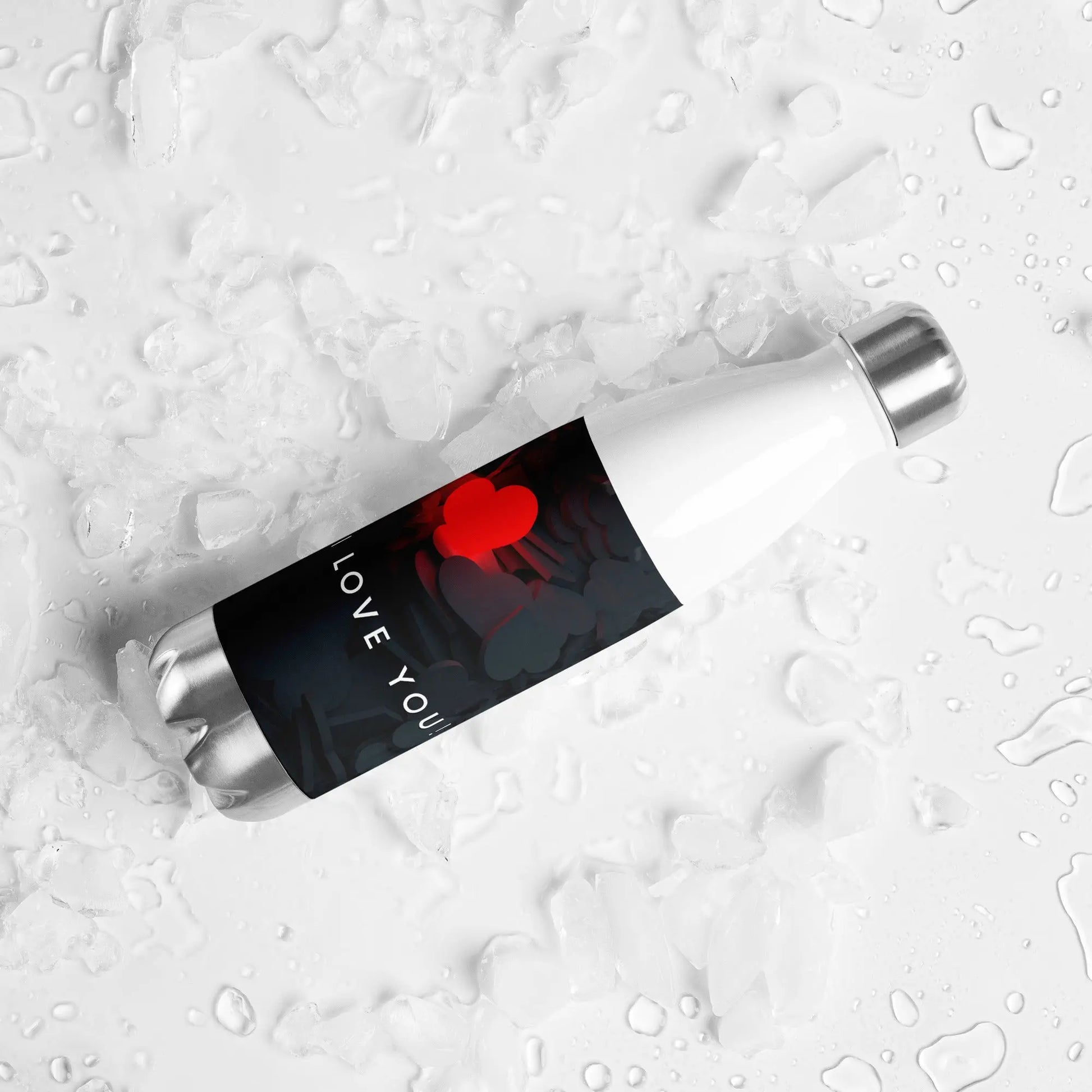 Valentines Day Love You Heart Stainless steel water bottle Unique Drinkware Dreams