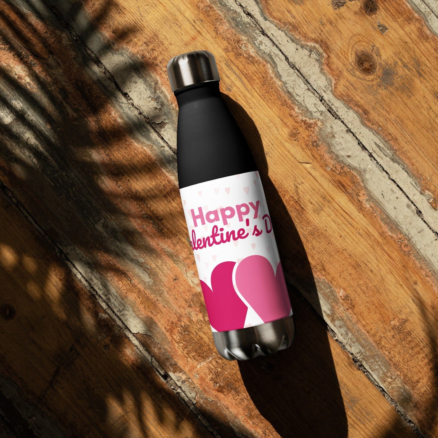 Valentines Pink Hearts Stainless steel water bottle Unique Drinkware Dreams