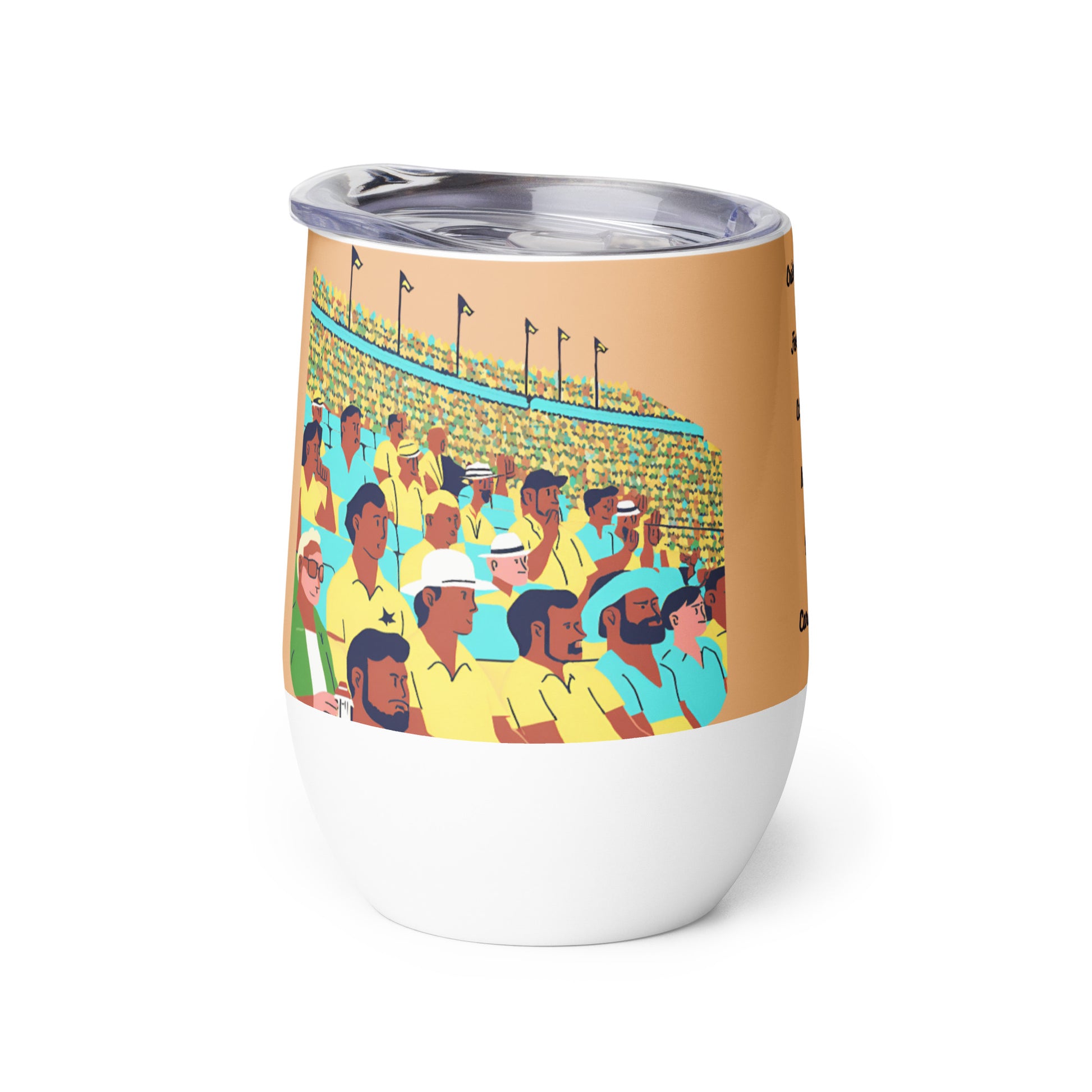 World Cup Cricket 'Cricket Fever: Catch It in the Caribbean' Wine Tumbler Unique Drinkware Dreams