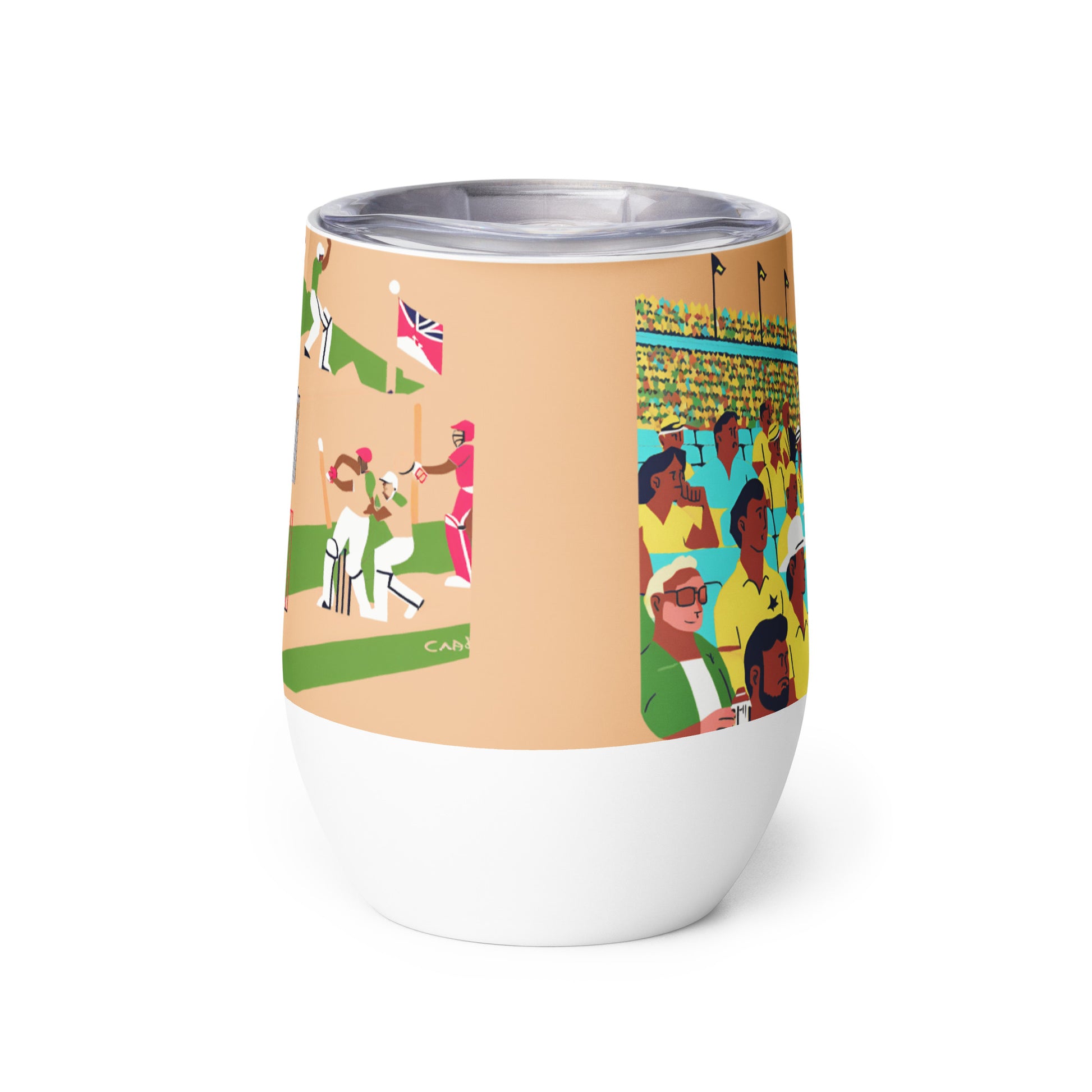 World Cup Cricket 'Cricket Fever: Catch It in the Caribbean' Wine Tumbler Unique Drinkware Dreams