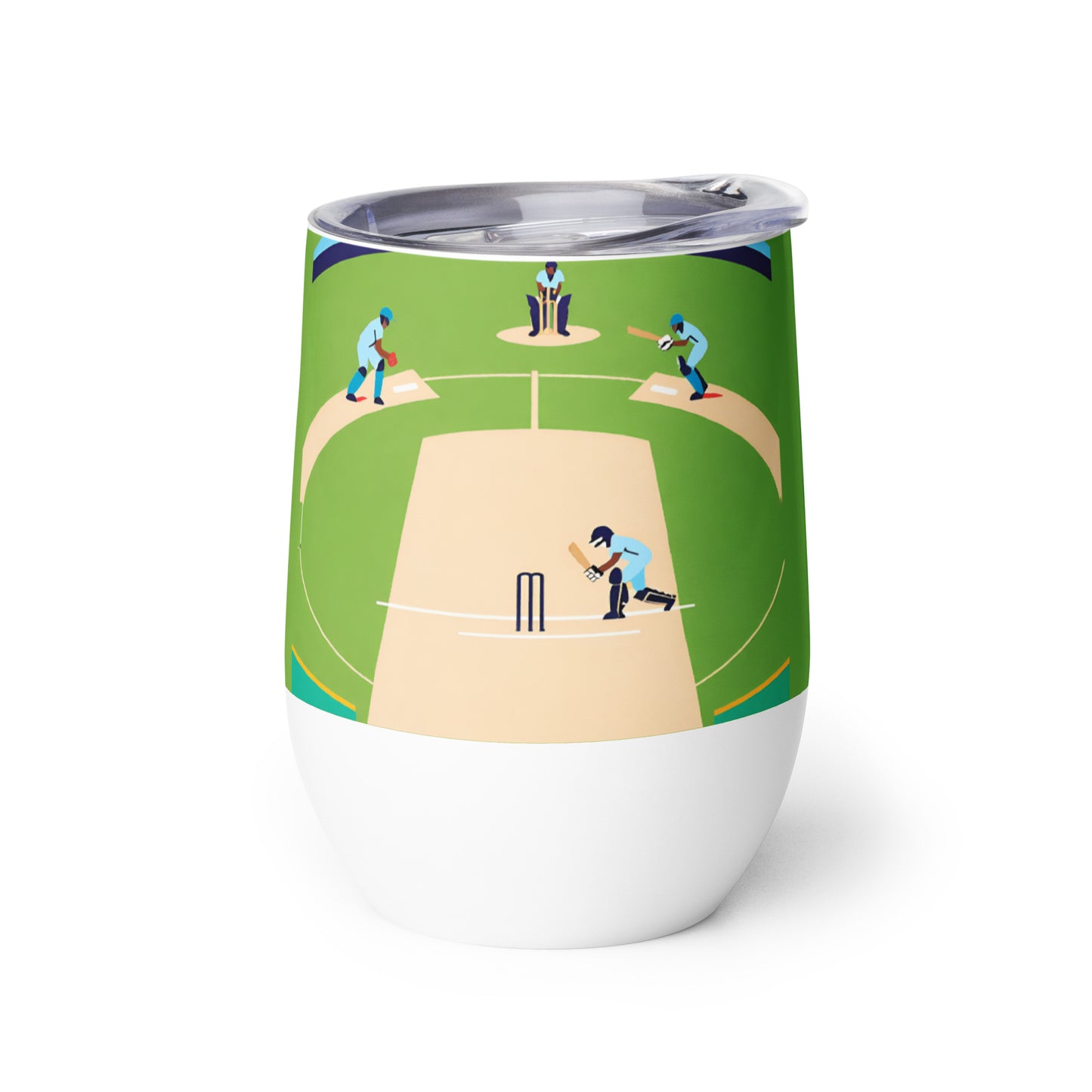 World Cup Cricket 'Sun, Sand, and Sixes: Cricket in the Caribbean' Wine Tumbler Unique Drinkware Dreams