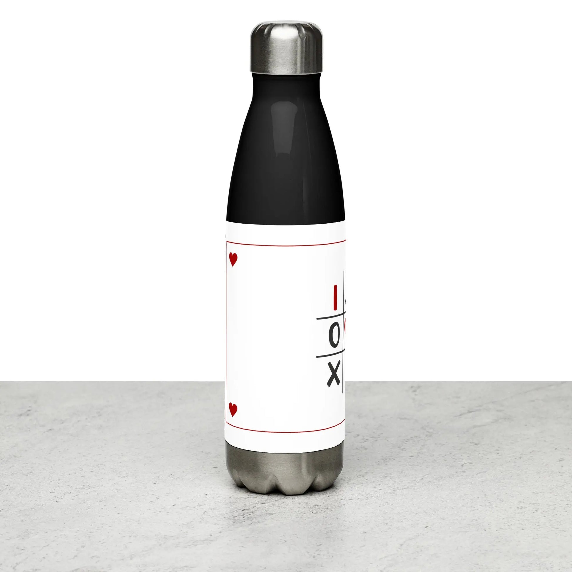 X marks the spot Valentines Day Stainless steel water bottle Unique Drinkware Dreams