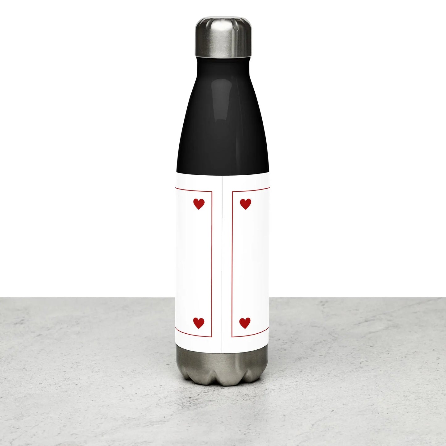 X marks the spot Valentines Day Stainless steel water bottle Unique Drinkware Dreams