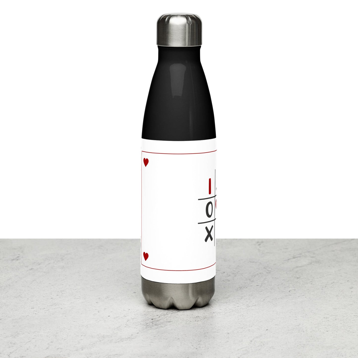 X marks the spot Valentines Stainless steel water bottle Unique Drinkware Dreams