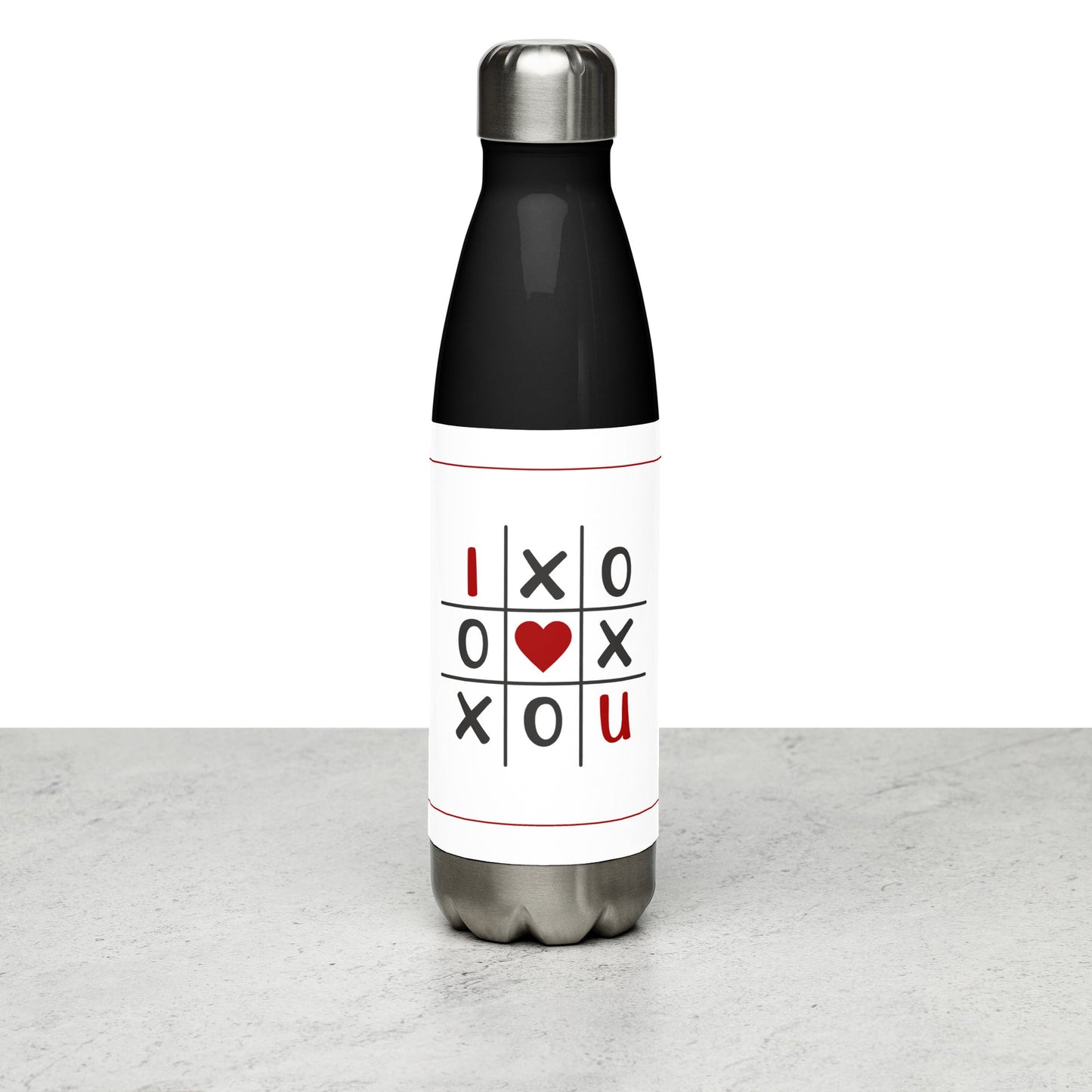 X marks the spot Valentines Stainless steel water bottle Unique Drinkware Dreams