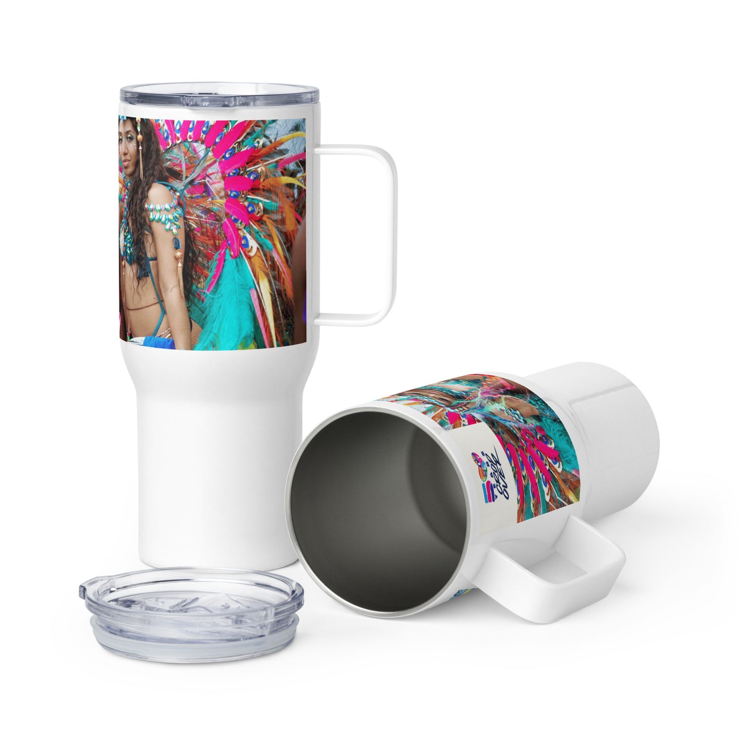 Barbados - Crop Over 'Kadooment Day, Pun De Road' Travel mug with a handle