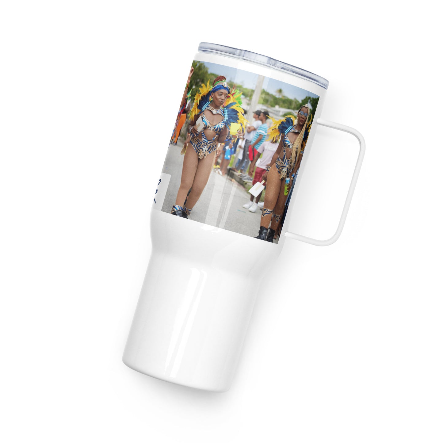 Barbados - Crop Over 'Kadooment Day, Kangaroo Jump' Travel mug with a handle